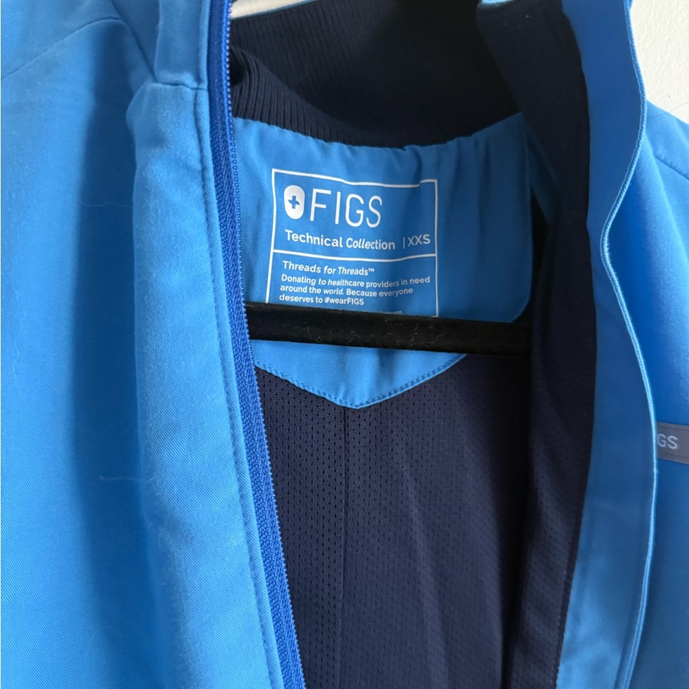 Figs Bright Blue Technical Jacket